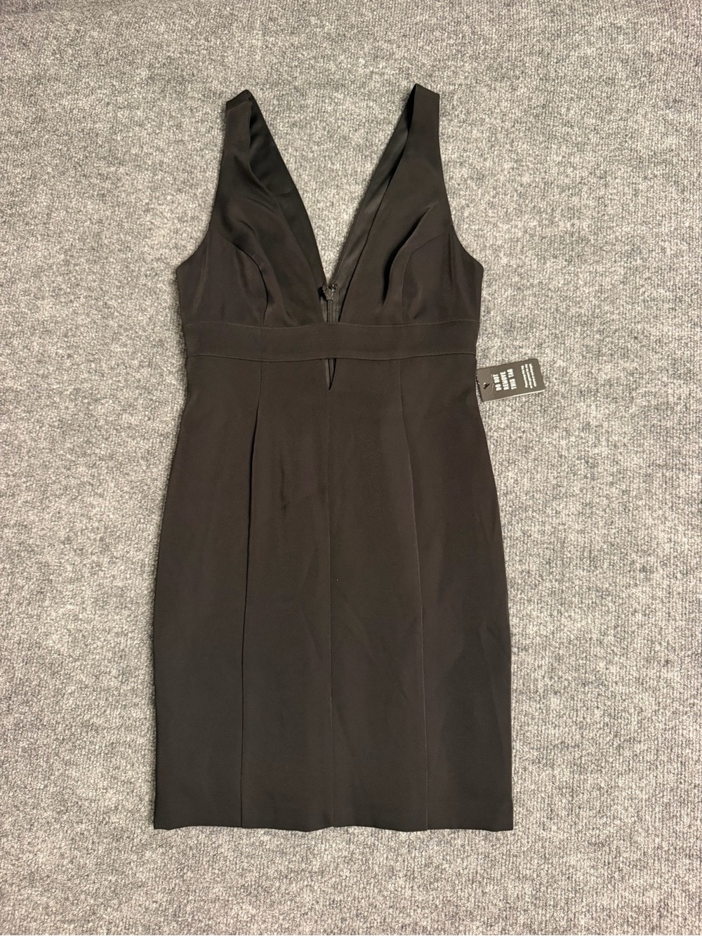 Express Black Deep V-Neck Mini Sheath Dress